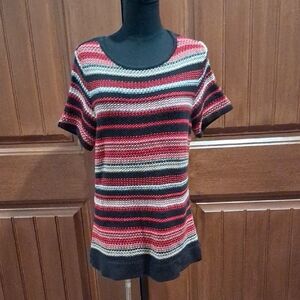 Liz Claibore Knit Tee. Crazy Horse. Size M